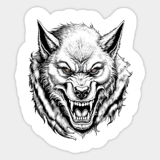 Male Werewolf Head Sticker